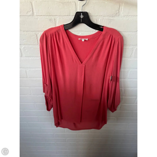 Top 3/4 Sleeve By Pleione In Orange, Size: S