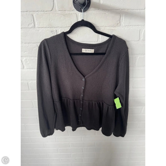 Top Long Sleeve By Lucky Brand In Black, Size: Xl