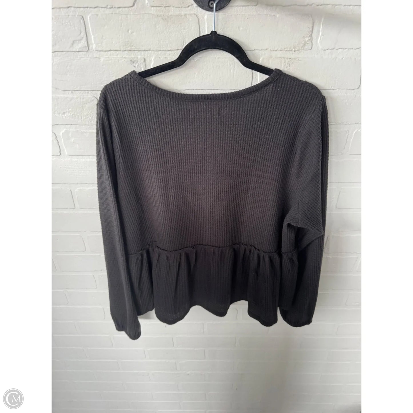 Top Long Sleeve By Lucky Brand In Black, Size: Xl