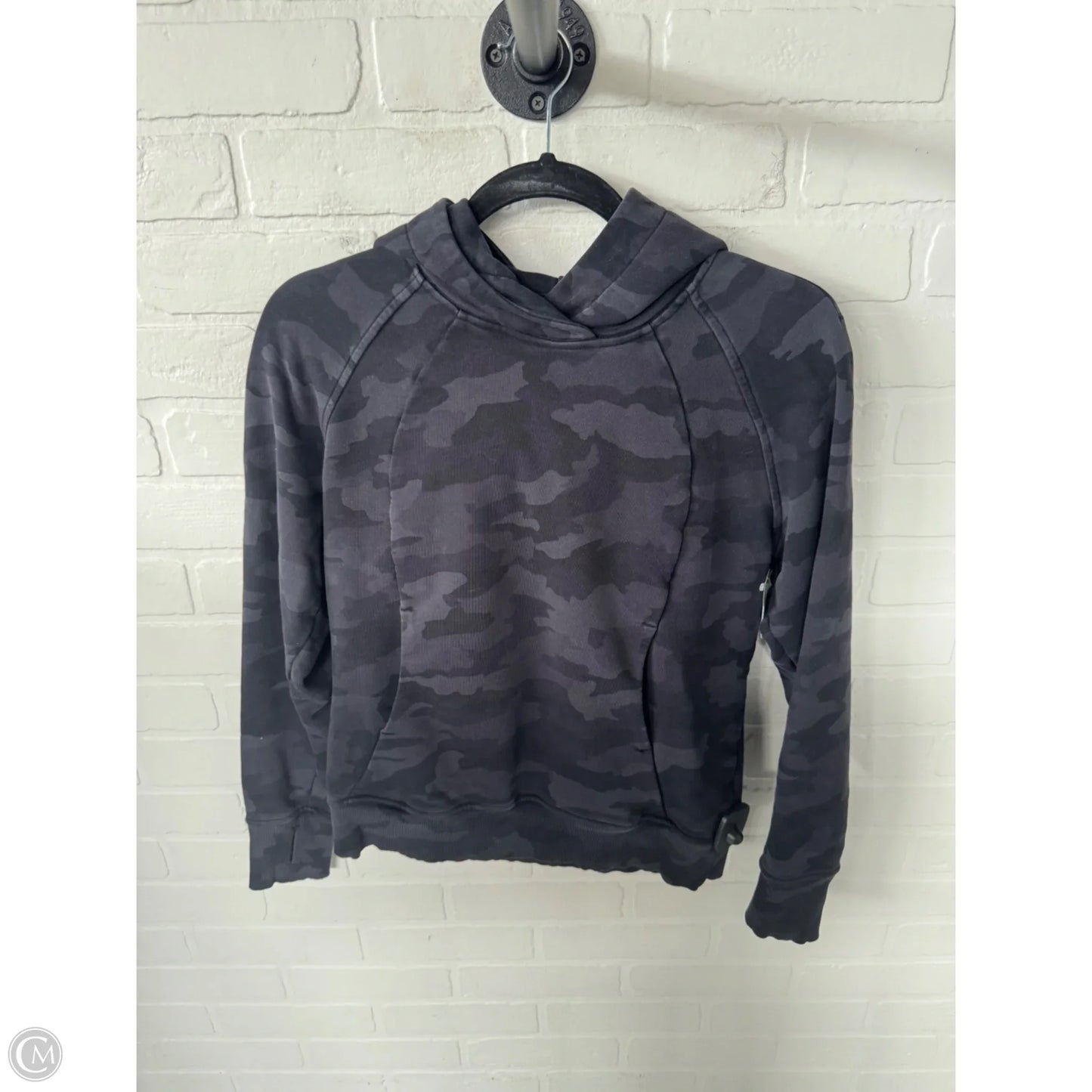 Athletic Sweatshirt Hoodie By Lululemon In Black, Size: S