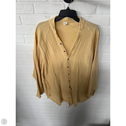 Tunic Long Sleeve By Flawless In Yellow, Size: M