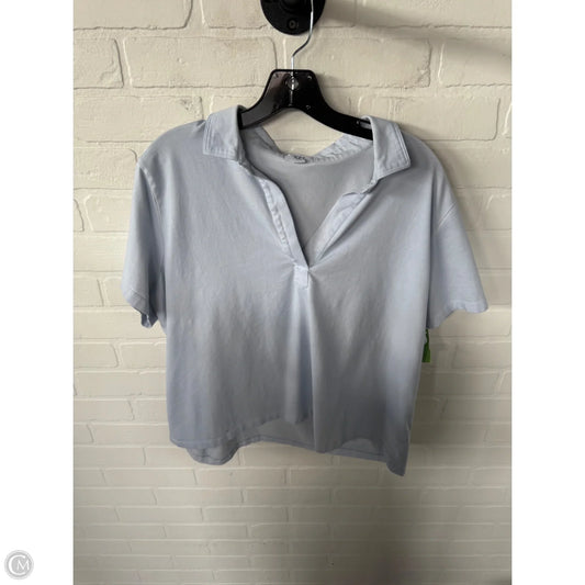 Top Short Sleeve By Nic + Zoe In Blue, Size: Xxl