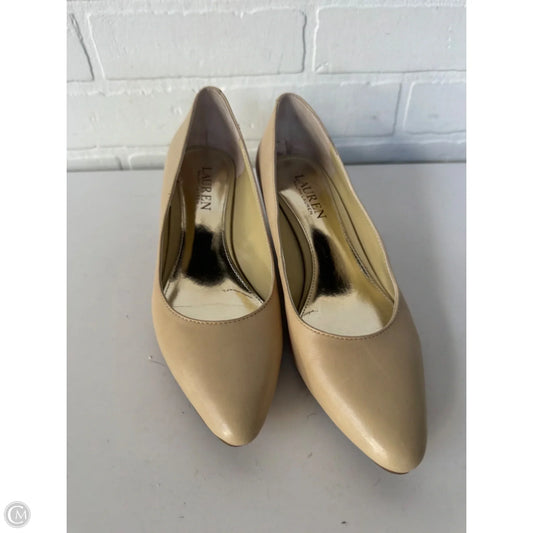 Shoes Heels Wedge By Lauren By Ralph Lauren In Cream, Size: 6.5