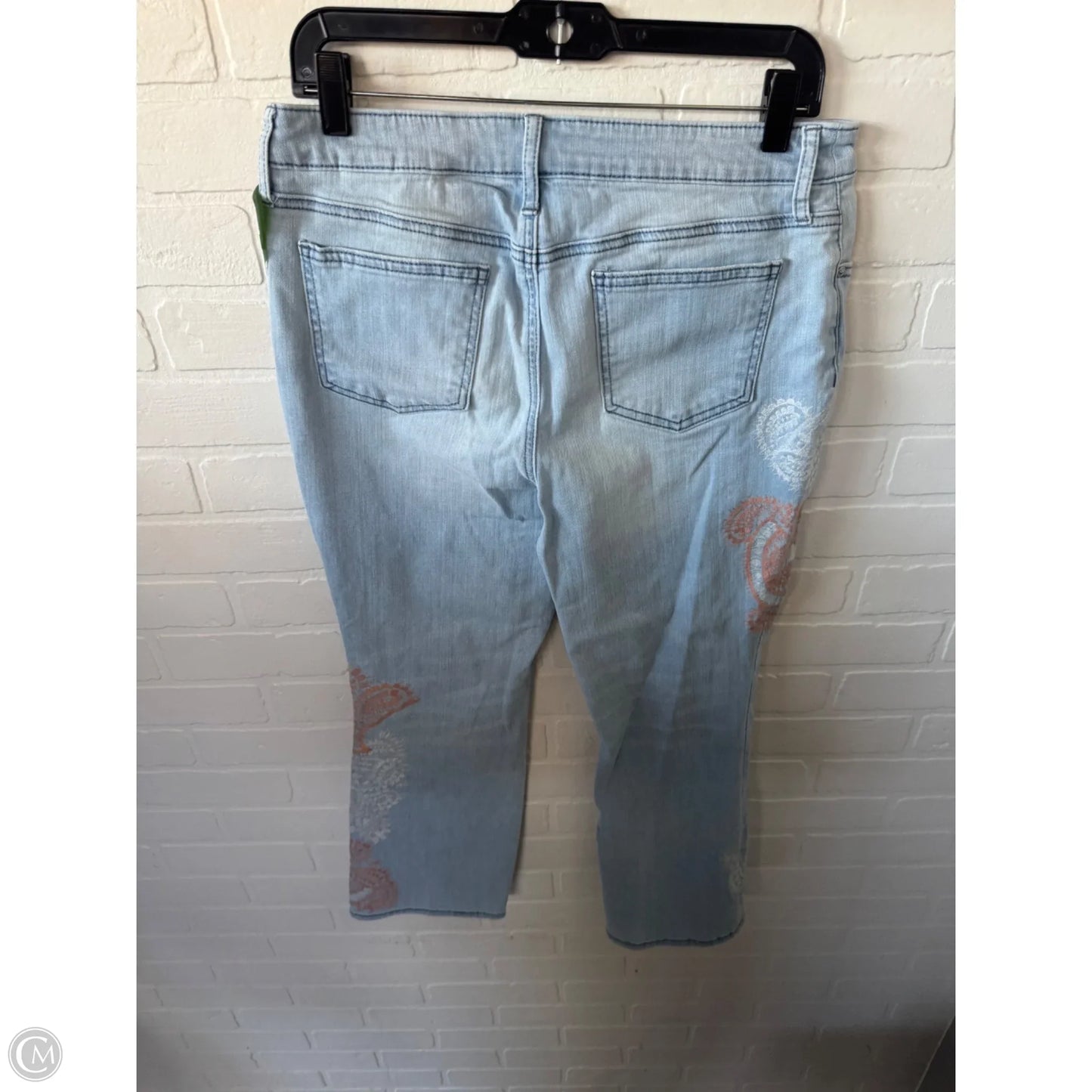 Jeans Straight By Chicos In Blue Denim, Size: 8