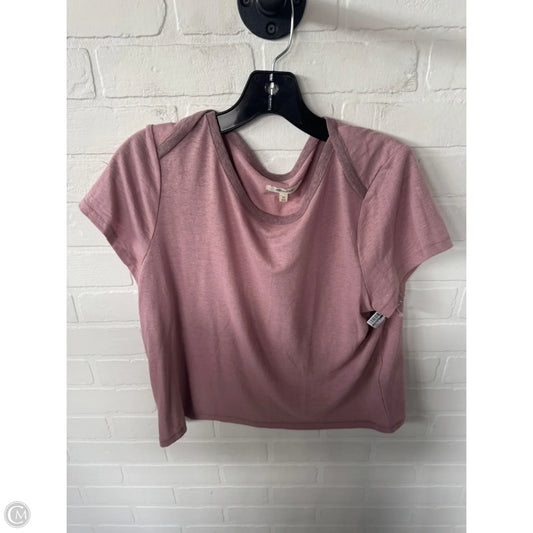 Top Short Sleeve Basic By Madewell In Pink, Size: Xl