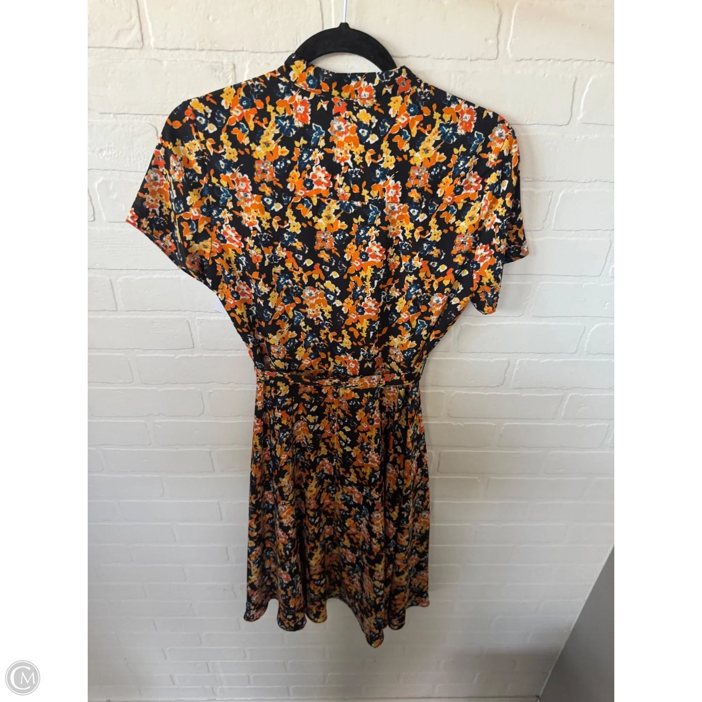 Dress Casual Midi By Nanette By Nanette Lepore In Black & Orange, Size: Xs