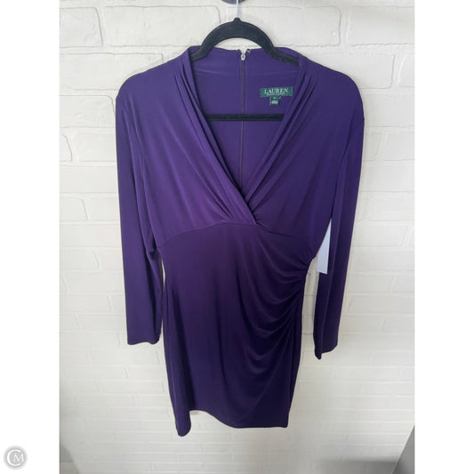 Dress Work By Lauren By Ralph Lauren In Purple, Size: M