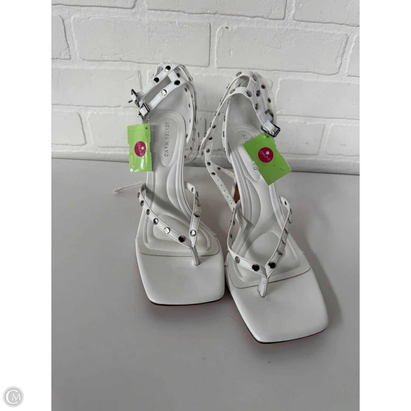 Sandals Heels Stiletto By Azalea Wang In White, Size: 10