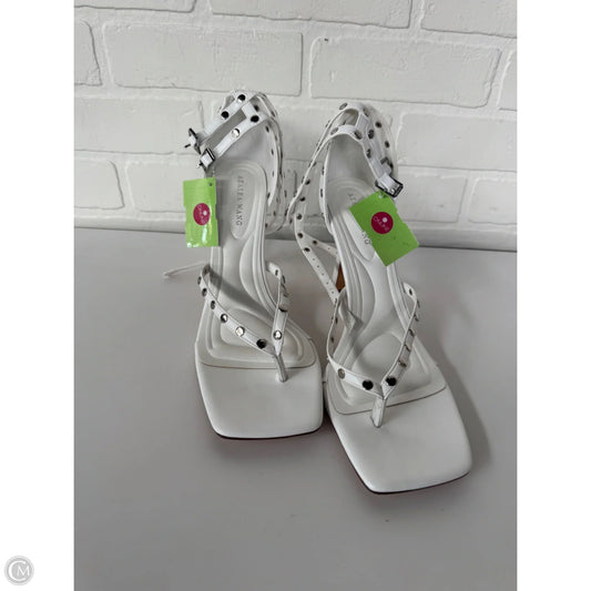 Sandals Heels Stiletto By Azalea Wang In White, Size: 10