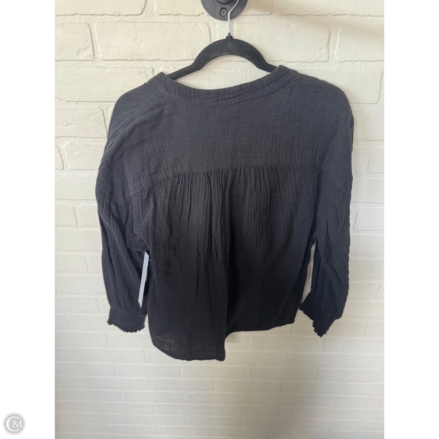 Top Long Sleeve By Evereve In Black, Size: M