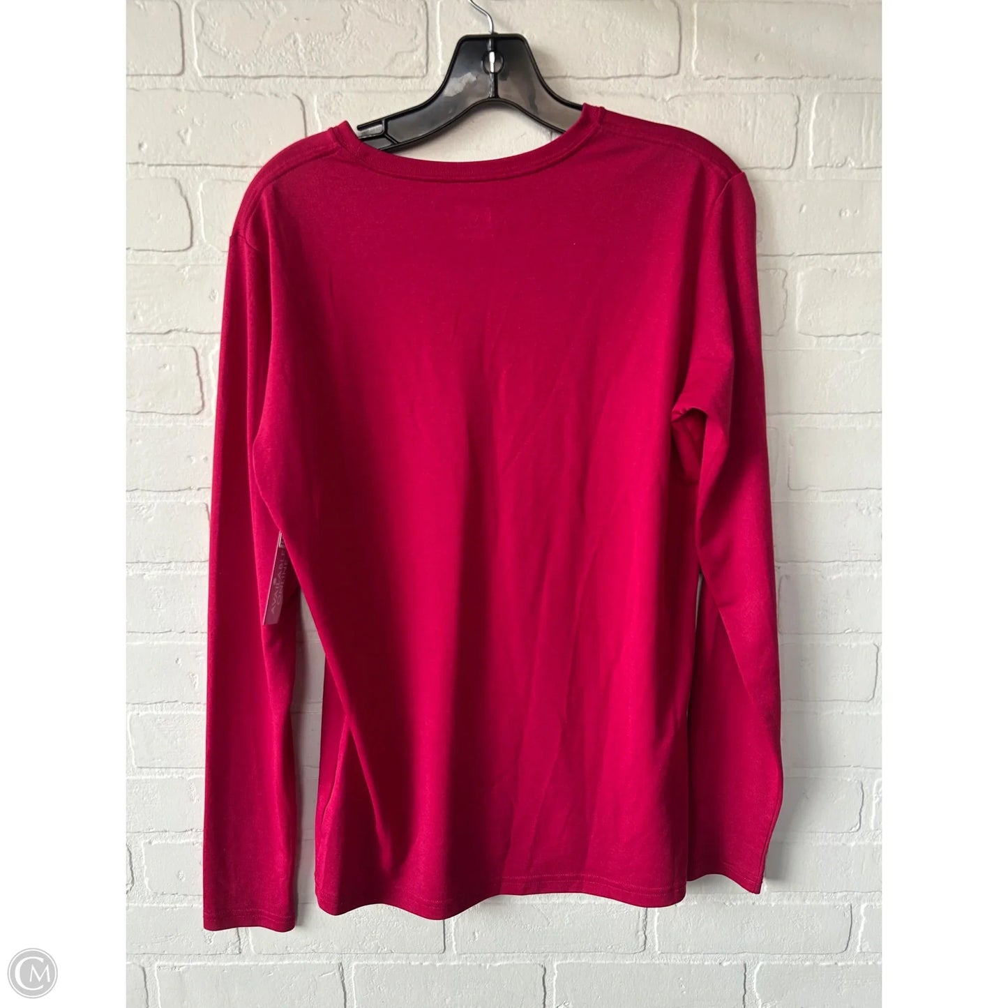 Athletic Top Long Sleeve Crewneck By Nike Apparel In Pink, Size: L