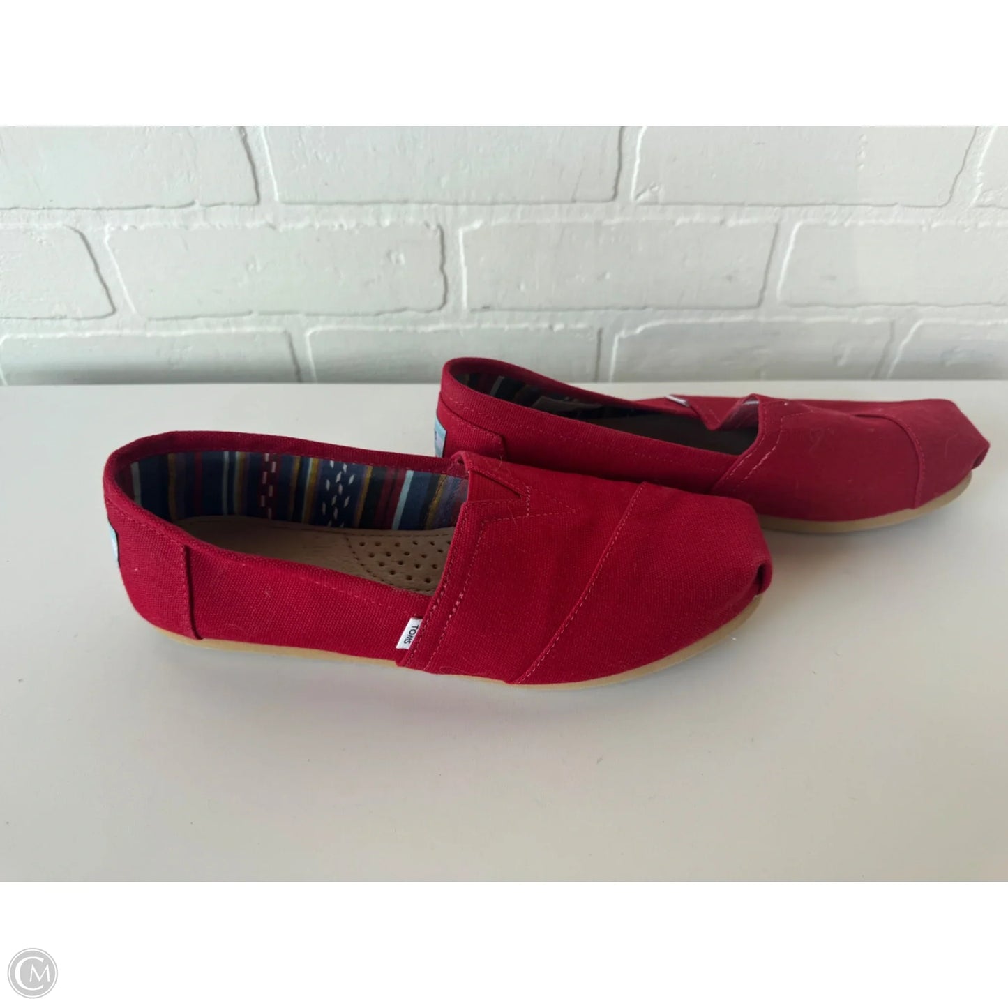 Shoes Flats By Toms In Red, Size: 9