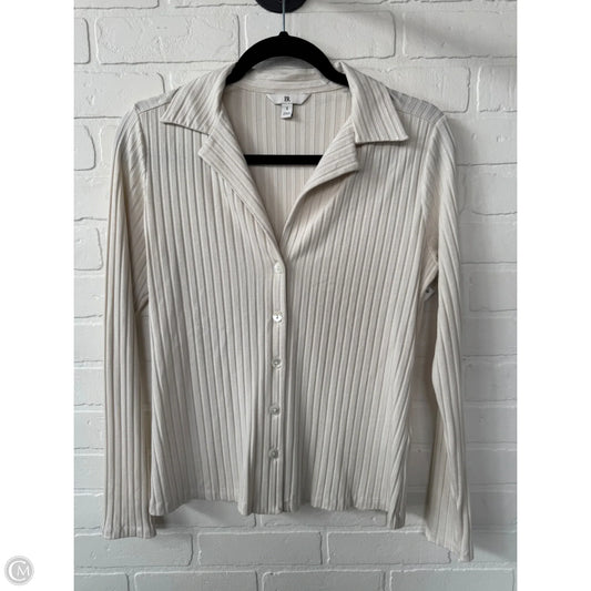 Top Long Sleeve By Banana Republic In Cream, Size: S