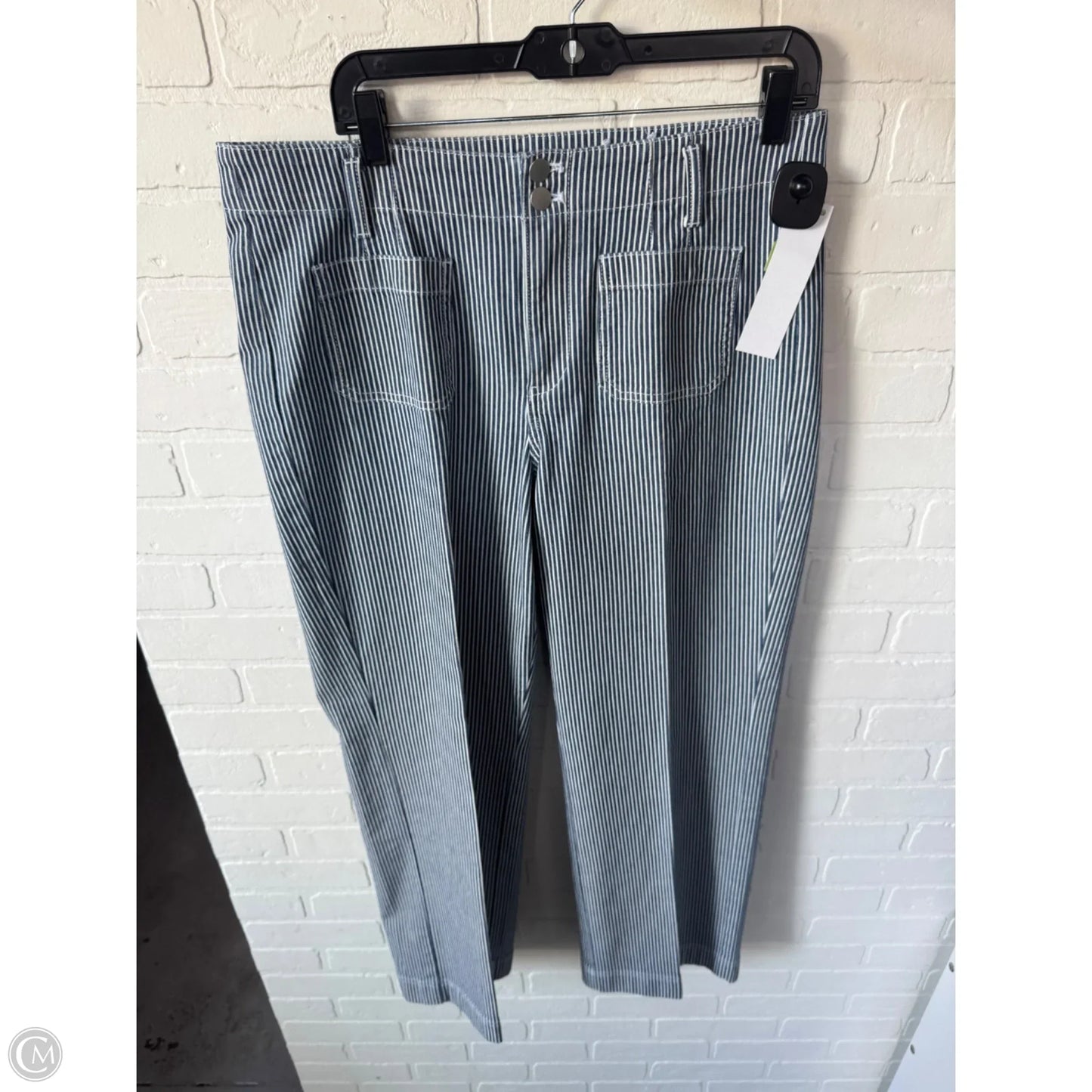 Jeans Wide Leg By Talbots In Blue & White, Size: 12