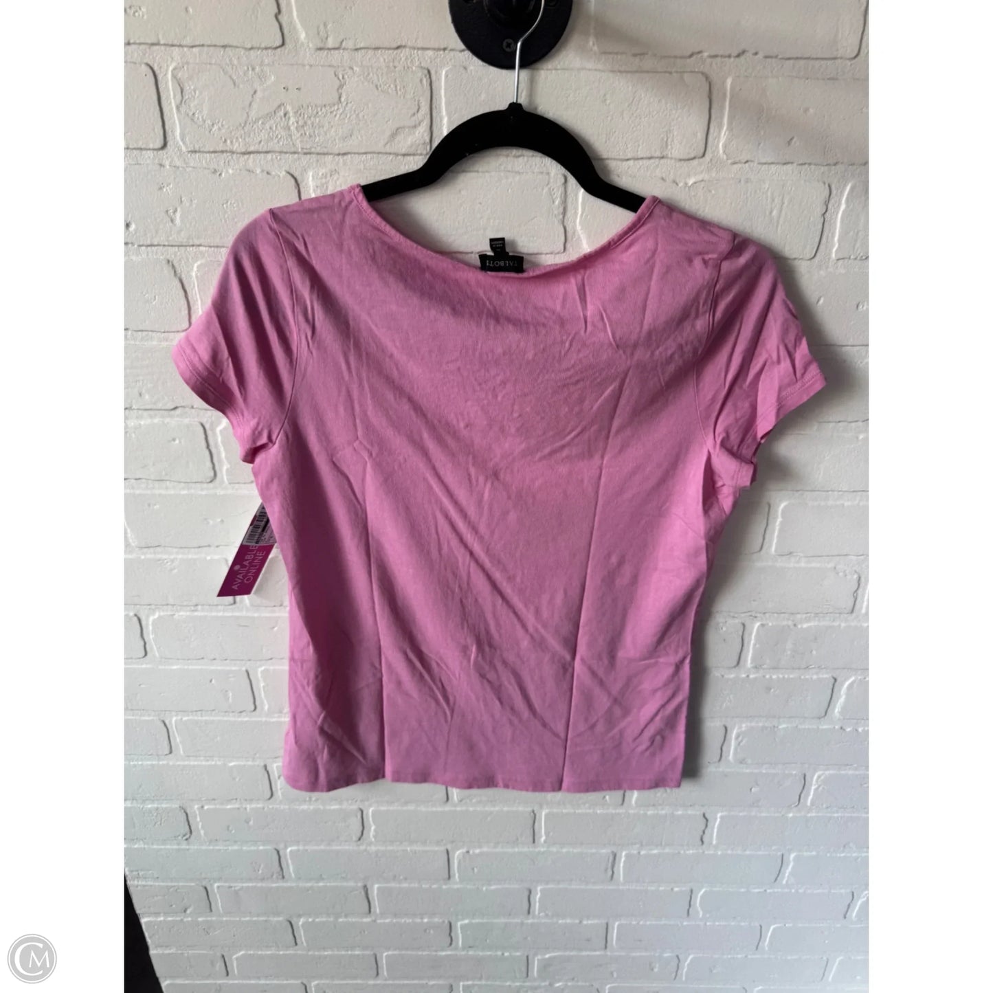 Top Short Sleeve Basic By Talbots In Pink, Size: M