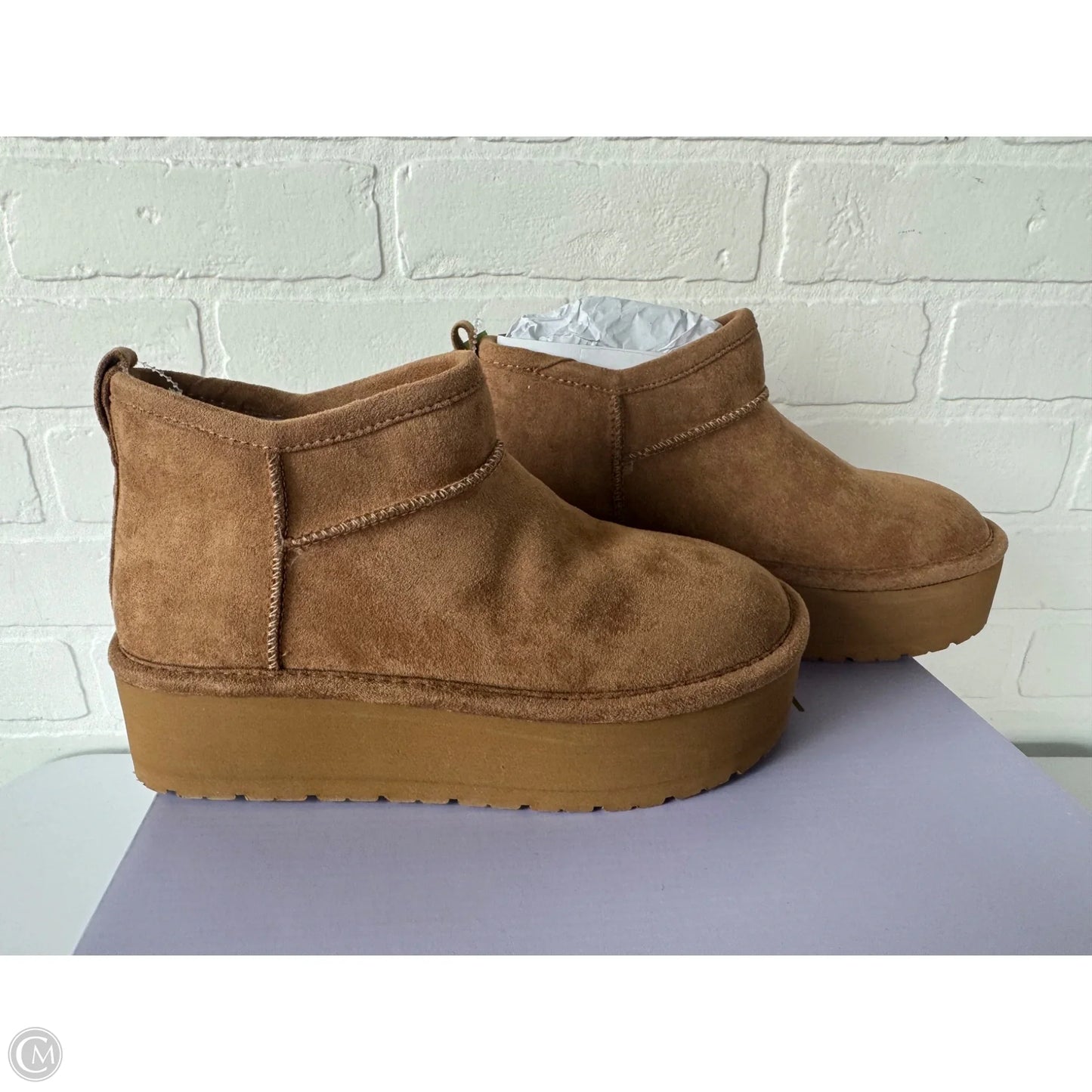 Boots Ankle Flats By Madden Girl In Brown, Size: 7.5