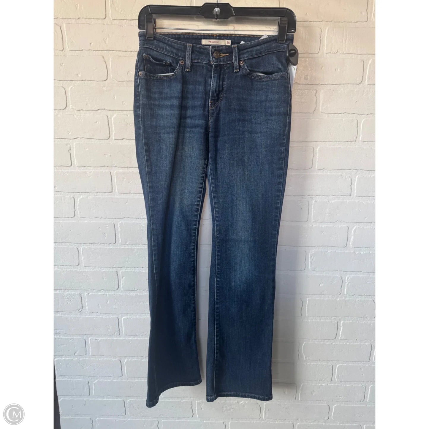 Jeans Boot Cut By Levis In Blue Denim, Size: 2