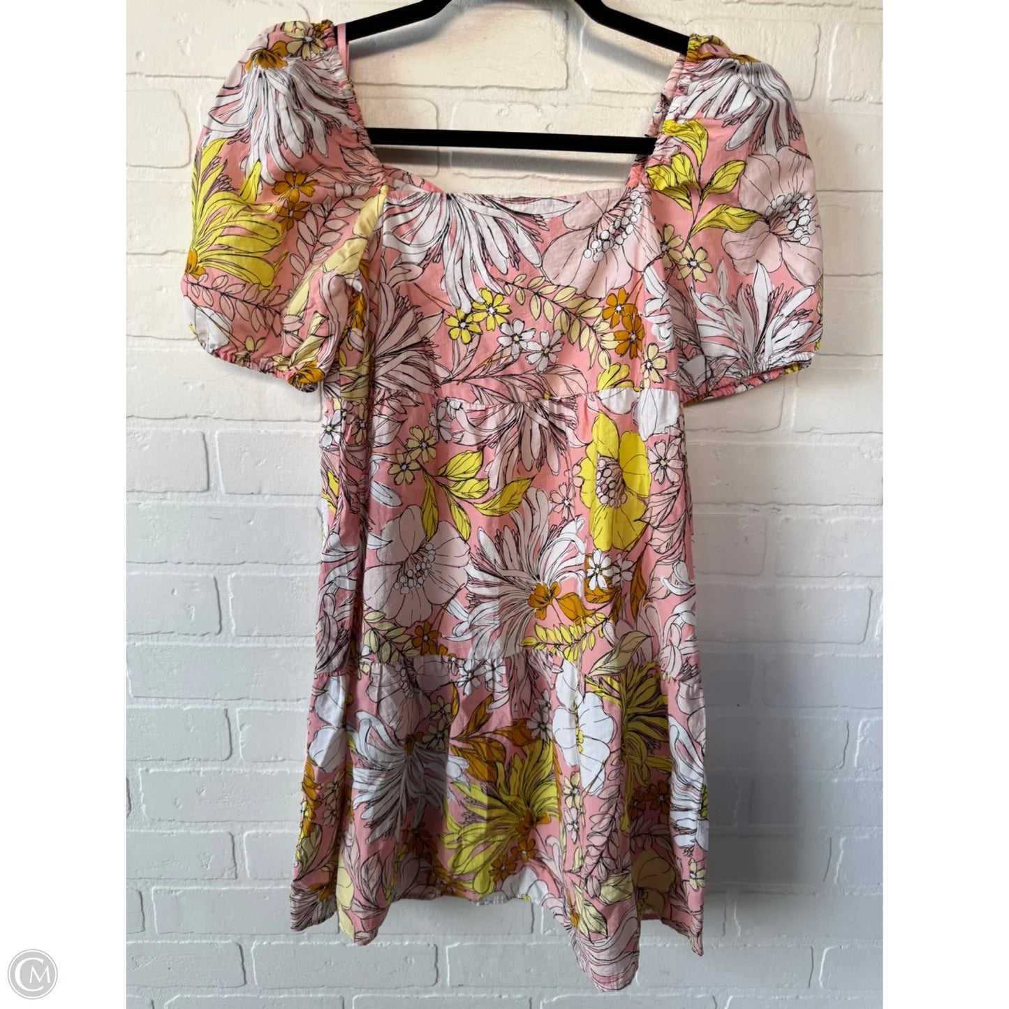 Dress Casual Short By Loft In Pink & Yellow, Size: Xsp