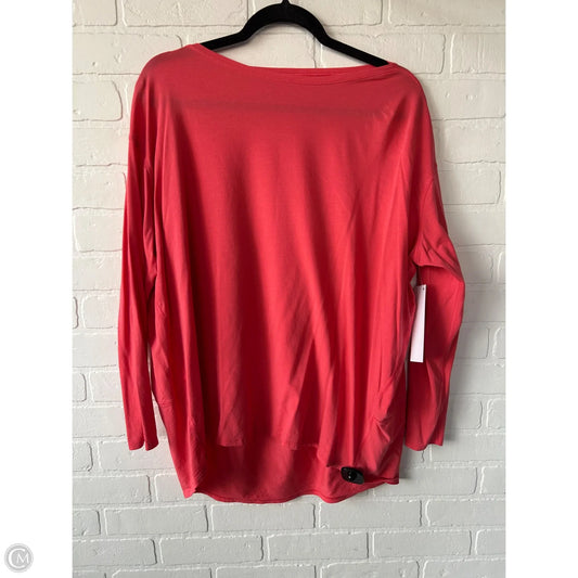 Athletic Top Long Sleeve Crewneck By Lululemon In Orange, Size: Xl