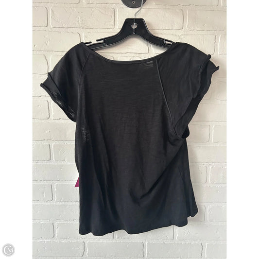 Top Short Sleeve By White House Black Market In Black, Size: M