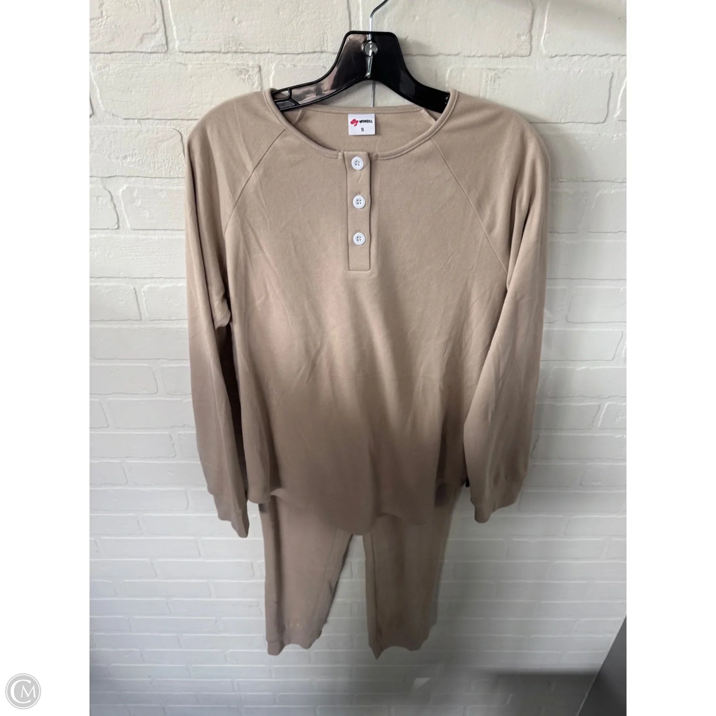 Lounge Set Pants By Clothes Mentor In Tan, Size: S