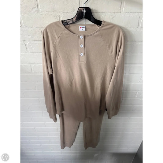 Lounge Set Pants By Clothes Mentor In Tan, Size: S