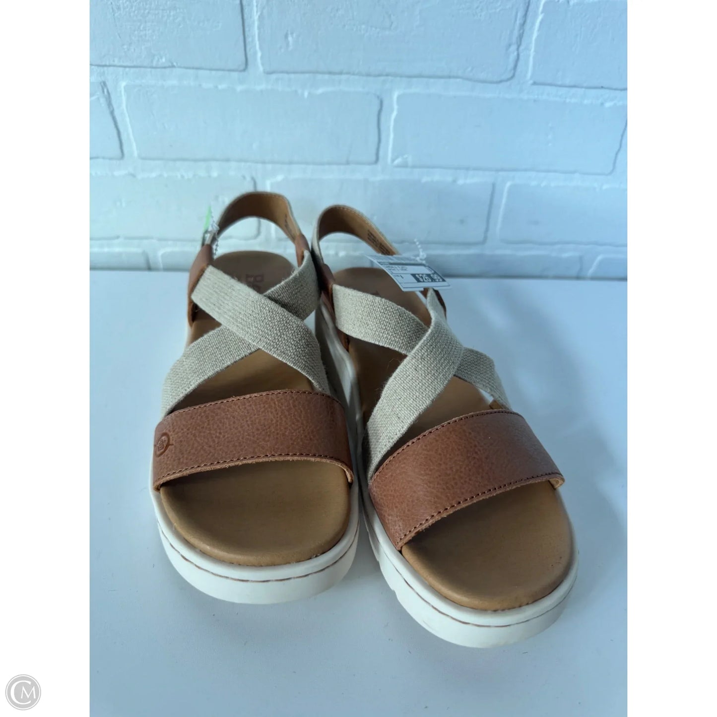 Sandals Flats By Born In Brown & Cream, Size: 8