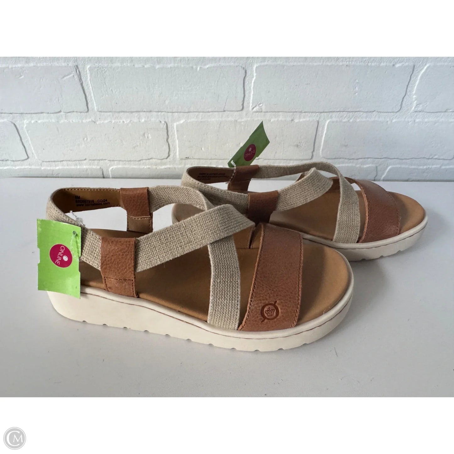 Sandals Flats By Born In Brown & Cream, Size: 8