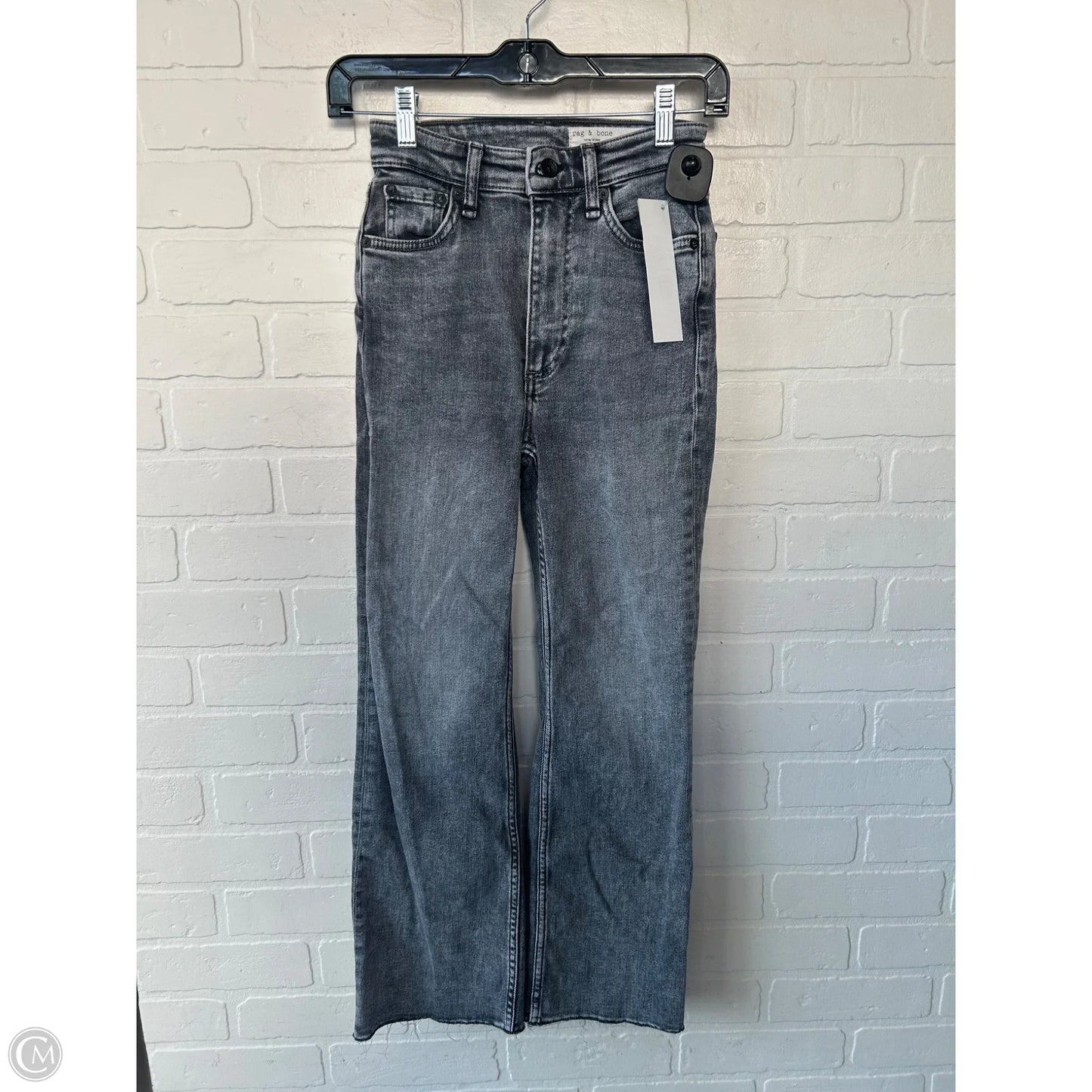 Jeans Boot Cut By Rag And Bone In Grey Denim, Size: 0