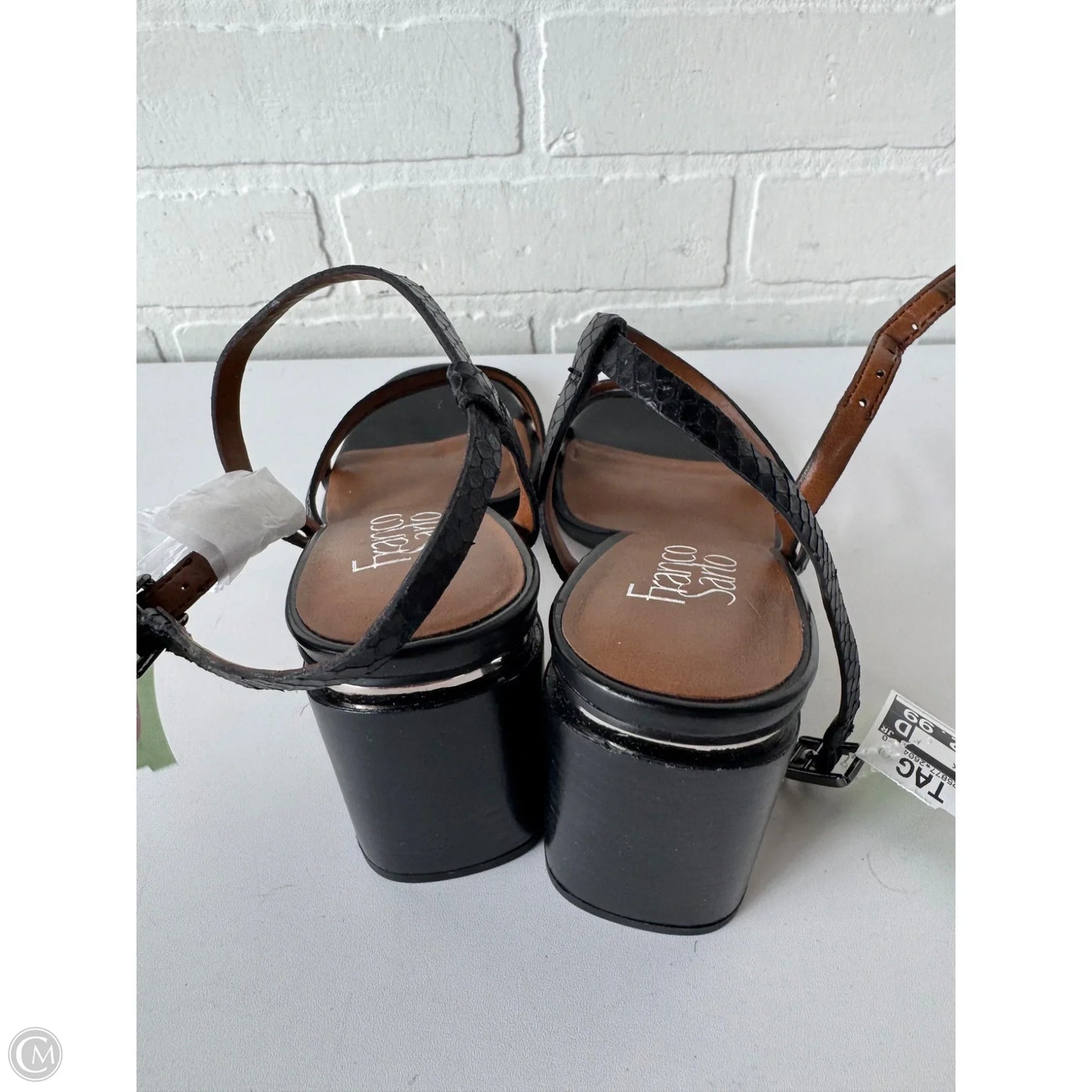 Sandals Heels Block By Franco Sarto In Black, Size: 8