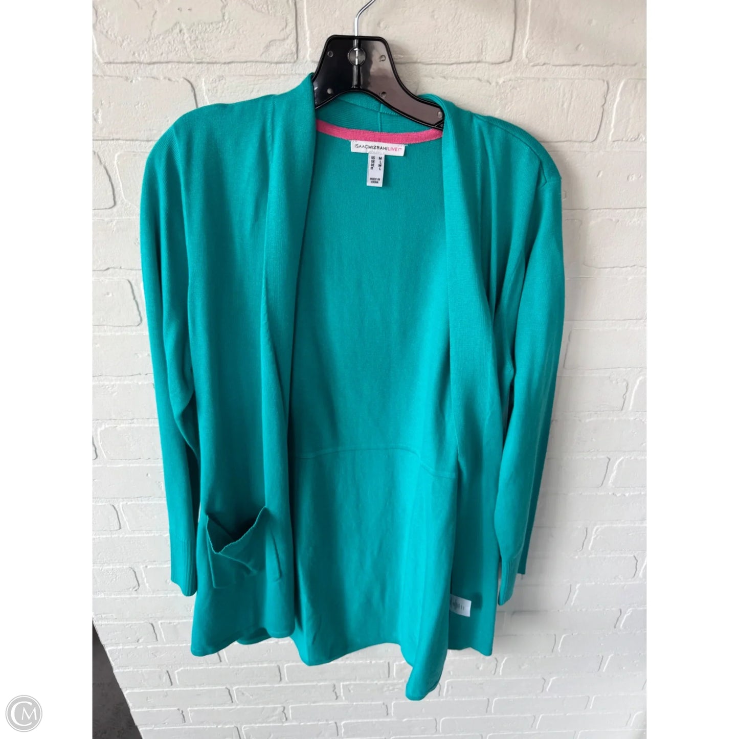 Sweater Cardigan By Isaac Mizrahi Live Qvc In Blue, Size: M