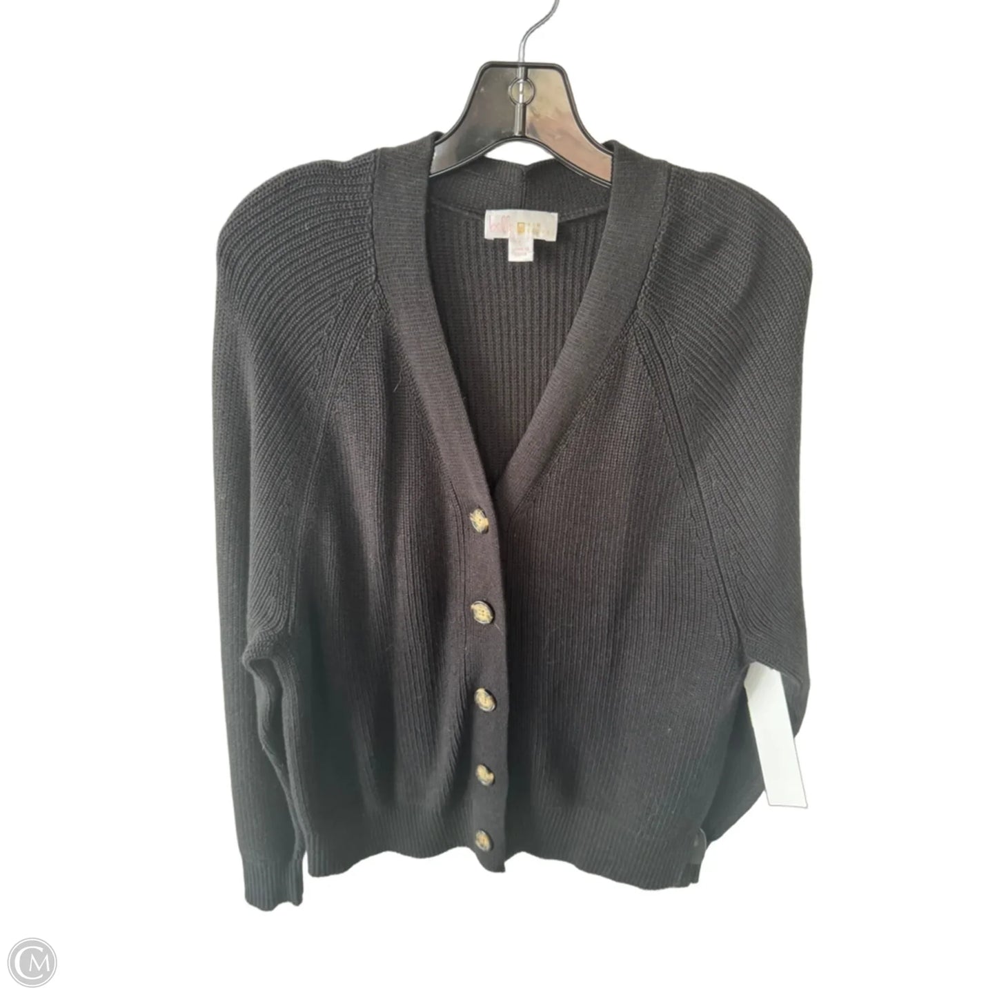 Sweater Cardigan By Belle By Kim Gravel In Black, Size: L