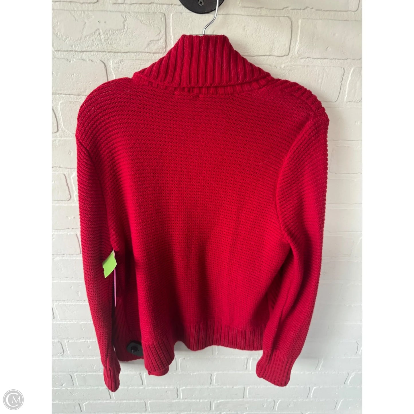 Sweater Cardigan By Chicos In Red, Size: L