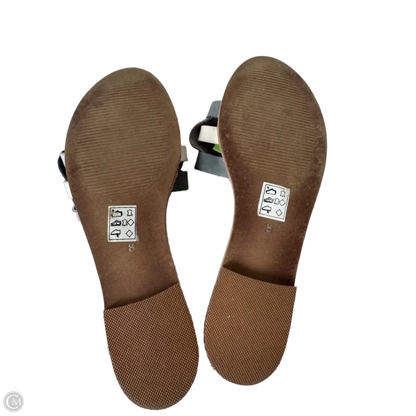 Sandals Flats By Cmc In Grey & White, Size: 8