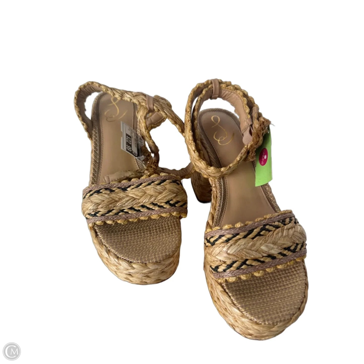 Sandals Heels Block By Sam Edelman In Tan, Size: 8