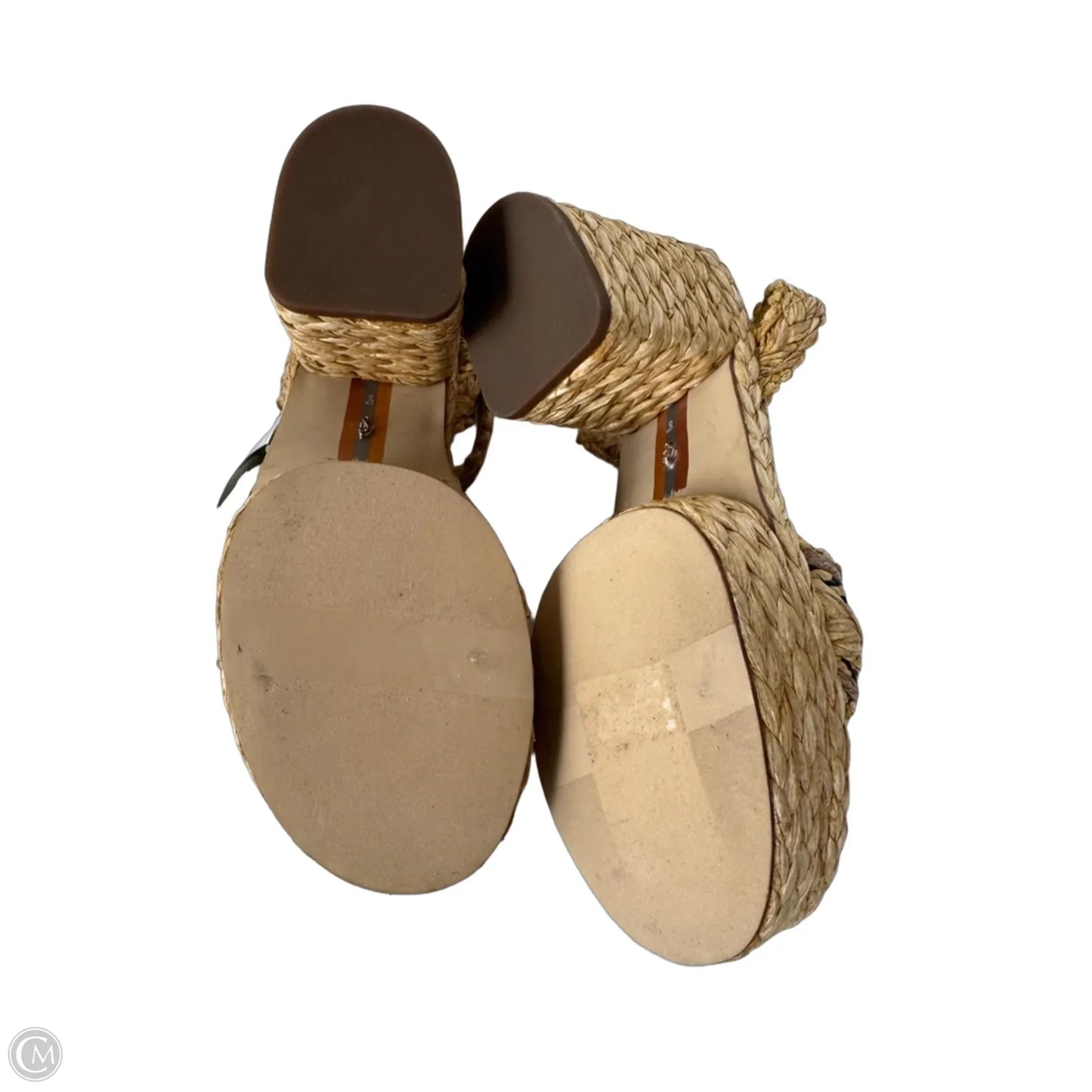 Sandals Heels Block By Sam Edelman In Tan, Size: 8