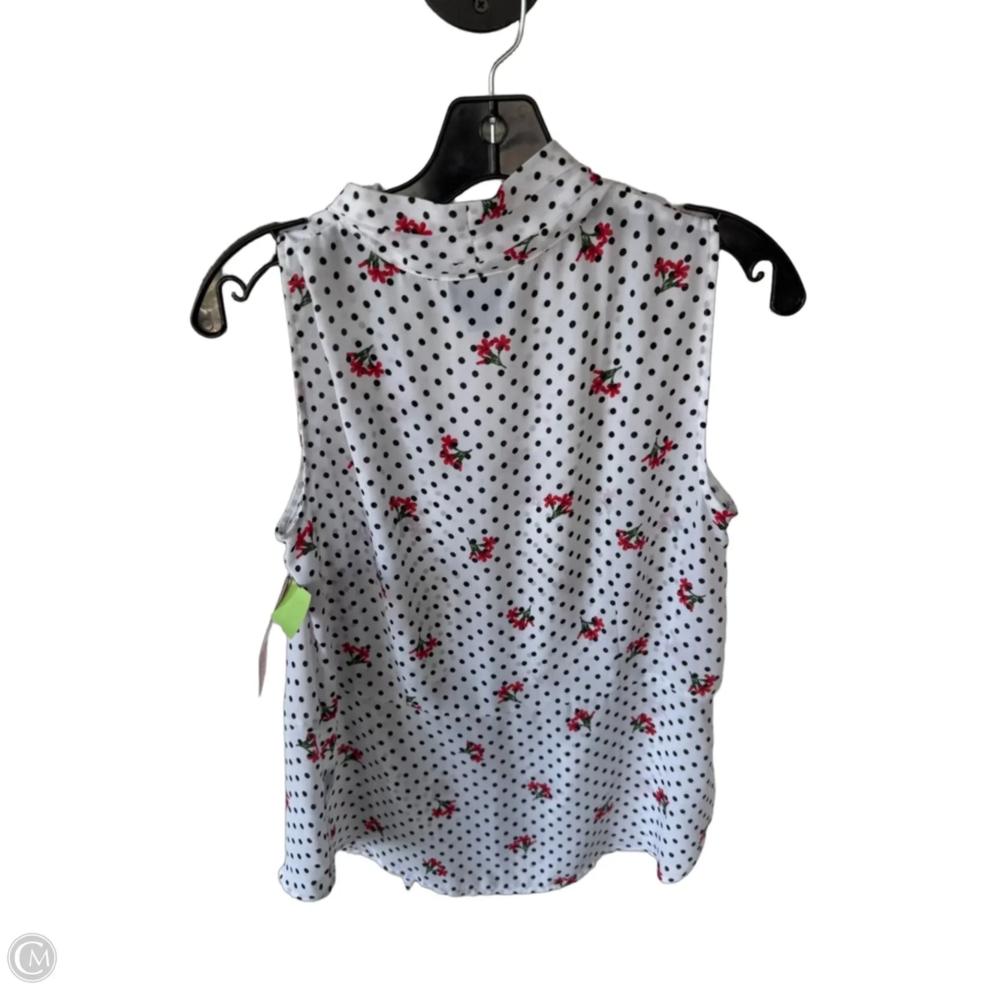 Top Sleeveless By Liz Claiborne In Black & White, Size: M