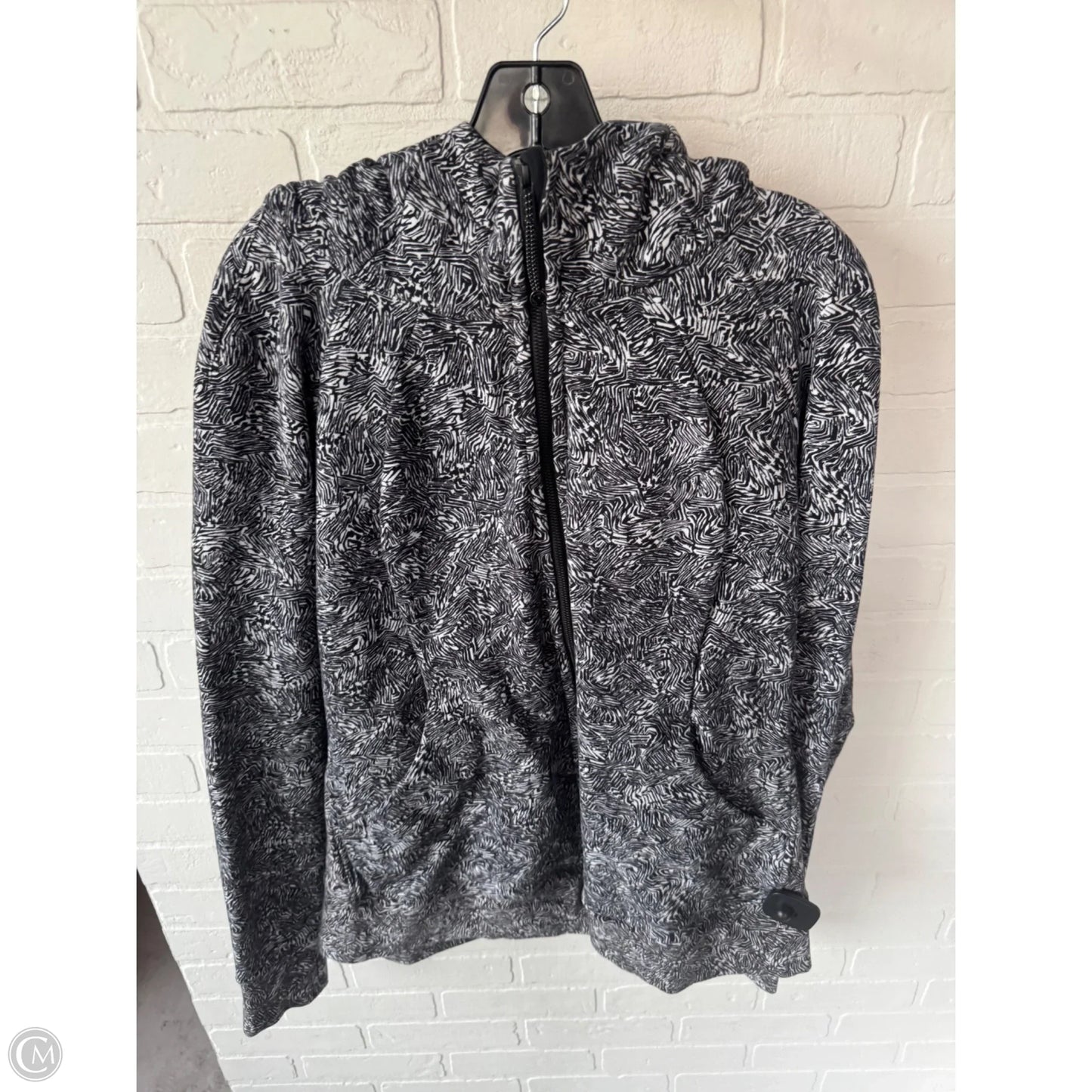 Athletic Sweatshirt Hoodie By Lululemon In Black & White, Size: Xl