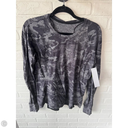Athletic Top Long Sleeve Crewneck By Lululemon In Grey, Size: L
