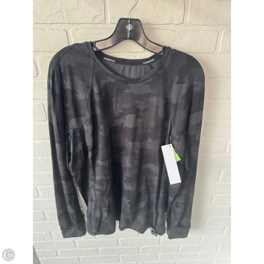Athletic Top Long Sleeve Crewneck By Lululemon In Black, Size: 2x