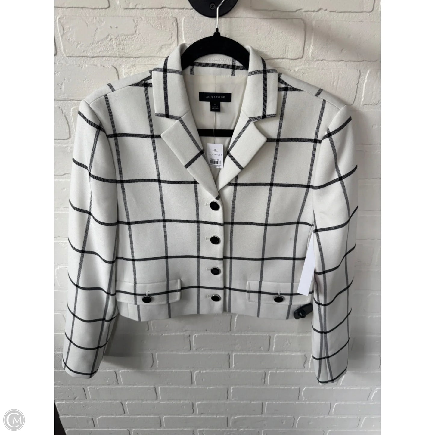 Blazer By Ann Taylor In Black & White, Size: M