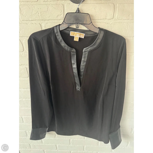 Top Long Sleeve By Michael By Michael Kors In Black, Size: M