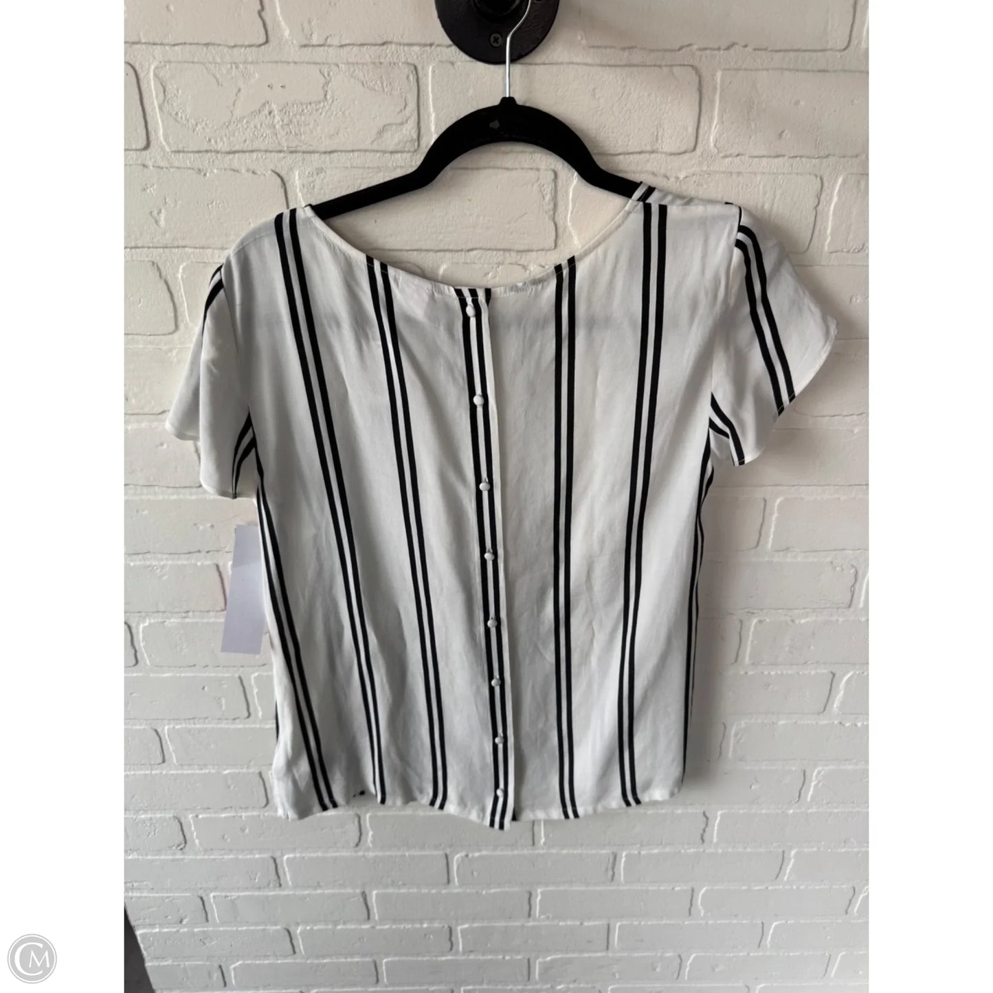 Top Short Sleeve By Gap In Black & White, Size: S