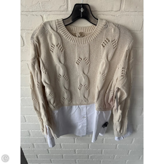 Sweater By Pilcro In Cream & White, Size: Xs