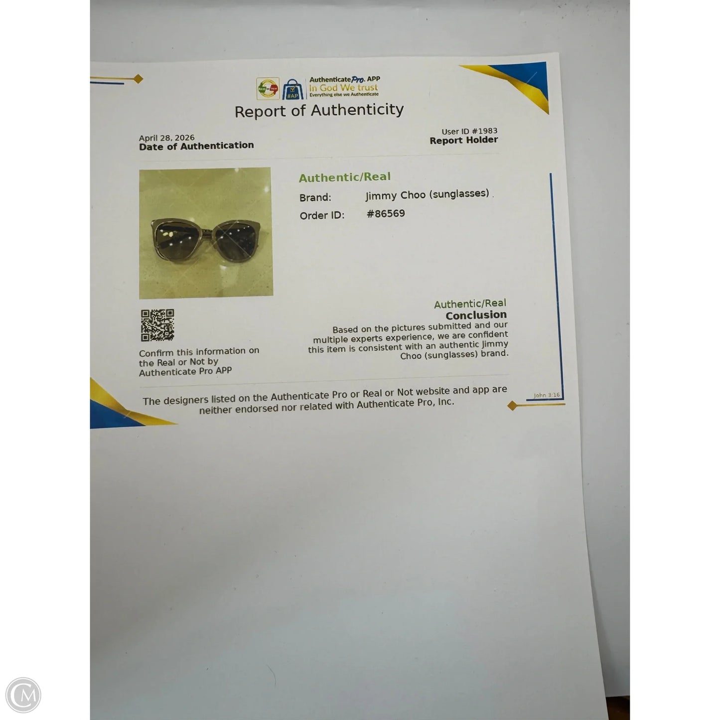 Sunglasses Luxury Designer By Jimmy Choo