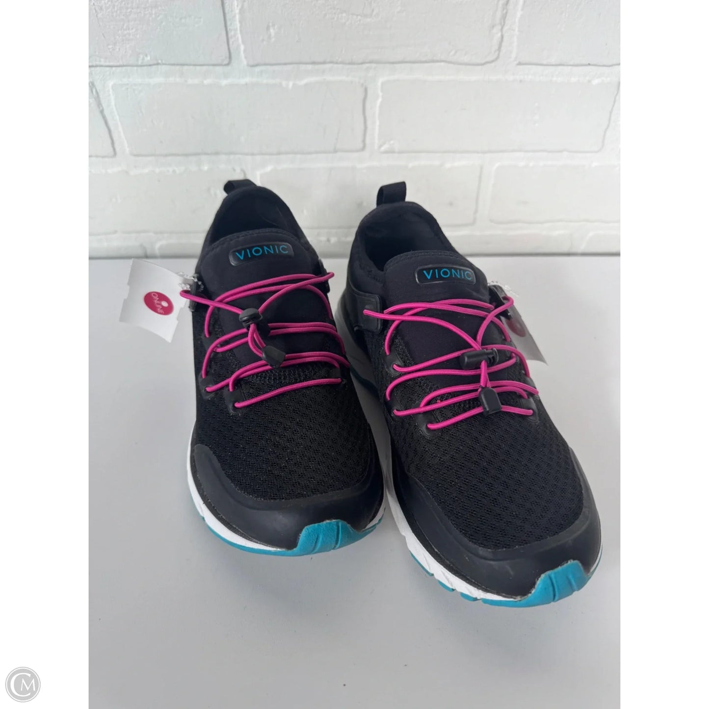 Shoes Athletic By Vionic In Black & Pink, Size: 7.5