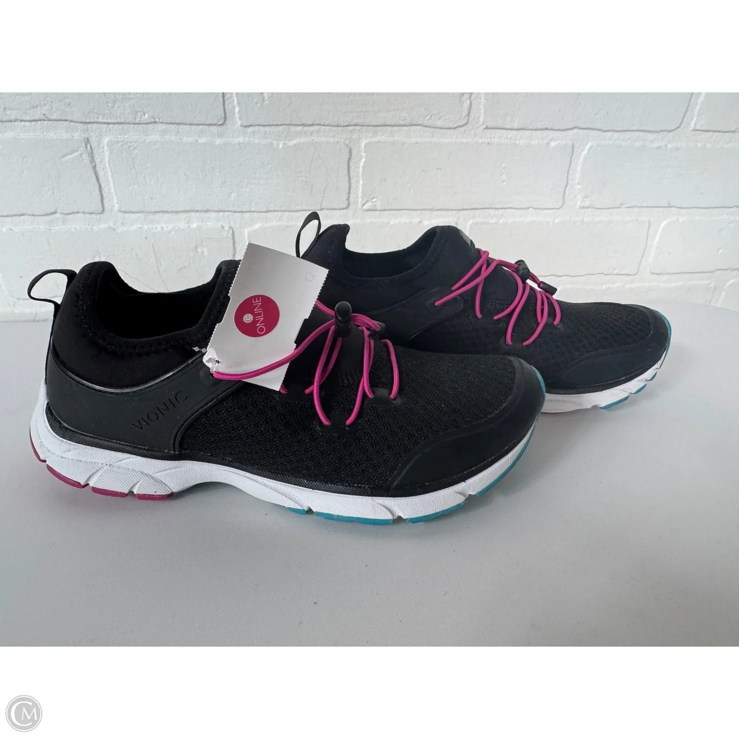 Shoes Athletic By Vionic In Black & Pink, Size: 7.5