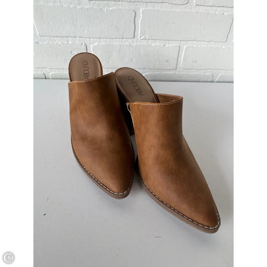 Shoes Heels Block By Abound In Brown, Size: 5.5