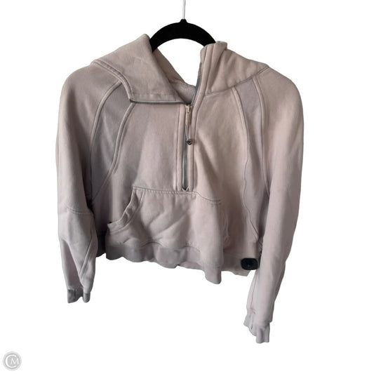 Athletic Sweatshirt Hoodie By Lululemon In Pink, Size: M