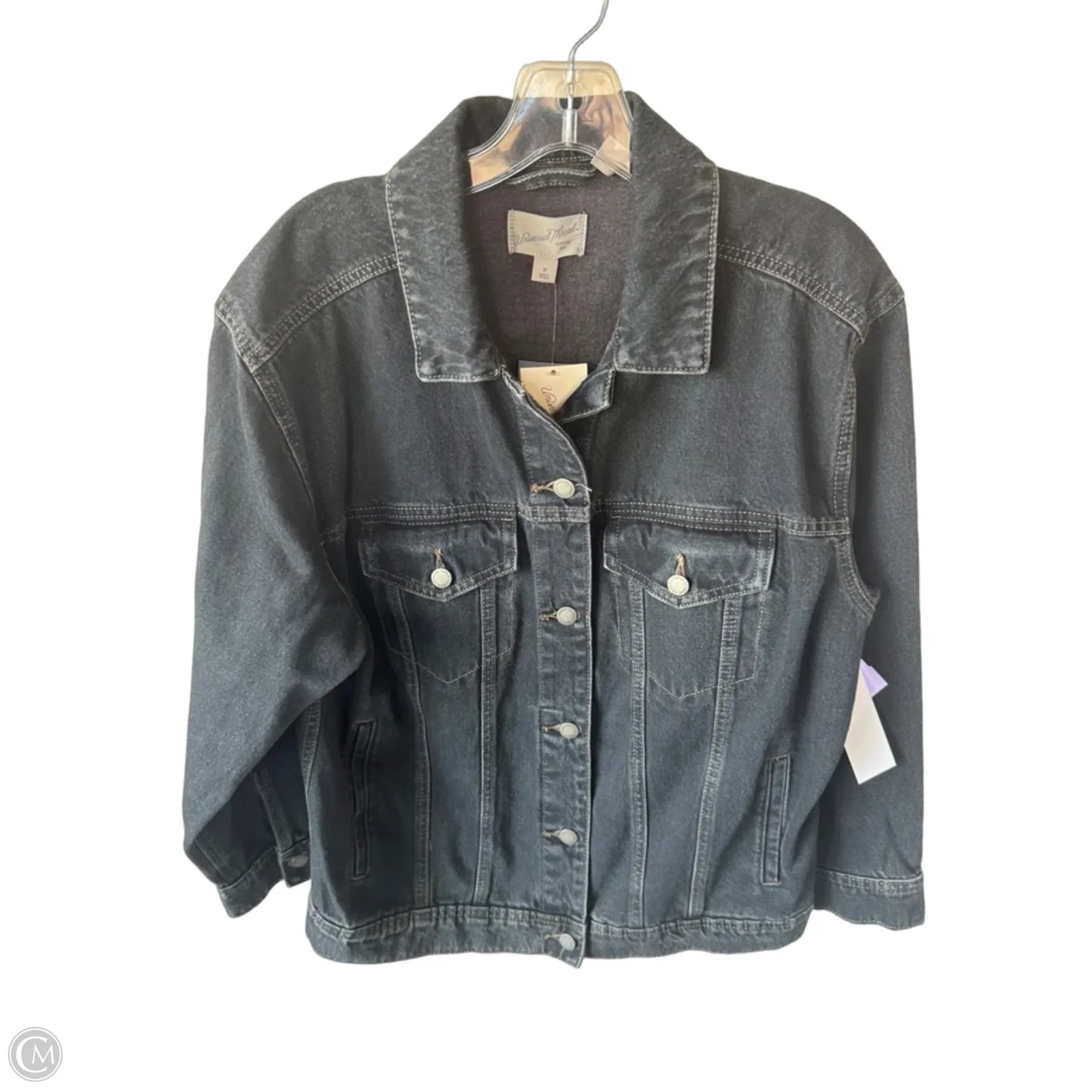 Jacket Denim By Universal Thread In Black Denim, Size: M